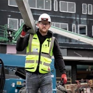 MILWAUKEE 11 Pocket Safety Yellow Work Vest with Reflective Fabric